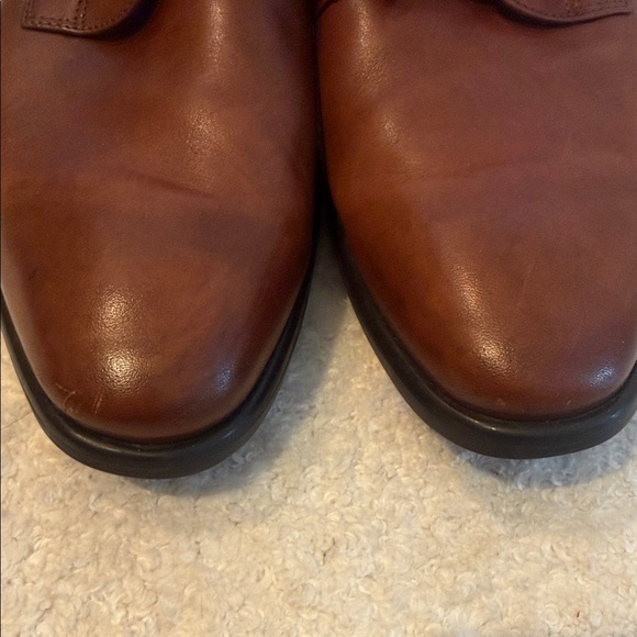 Ecco Tray Tech Men\'s Brown Leather Dress Shoes. Perfect condition